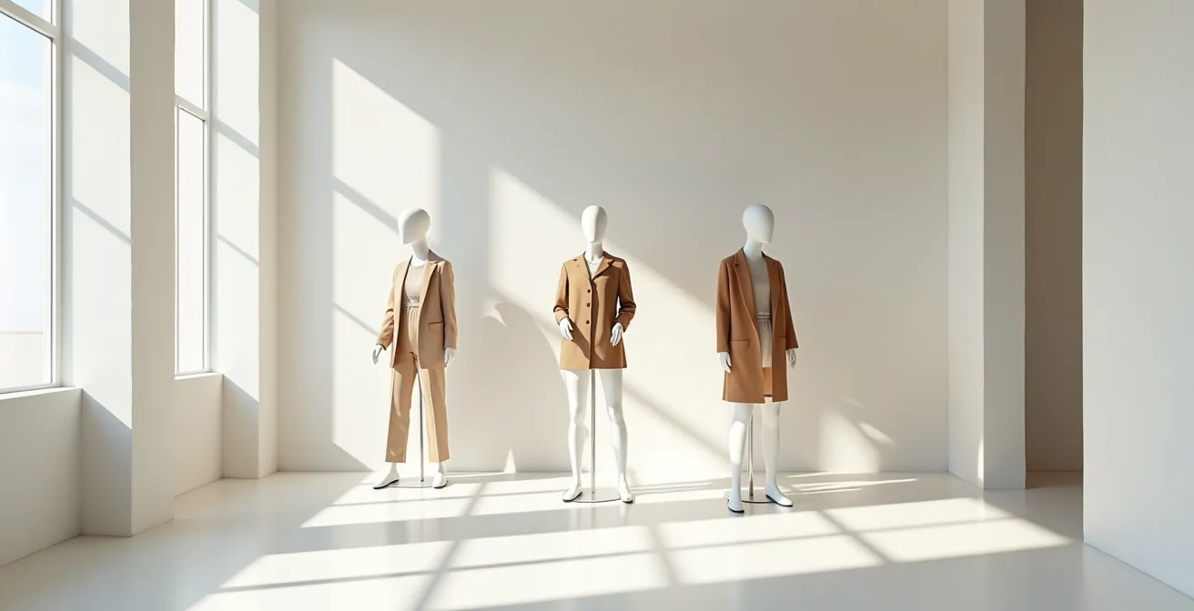 Composition artistique représentant l'évolution du style personnel à travers trois éléments symboliques